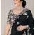 Black Designer Fancy Floral Embroidered Border Saree