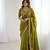 Mehendi Green Designer Fancy Embroidered Border Saree