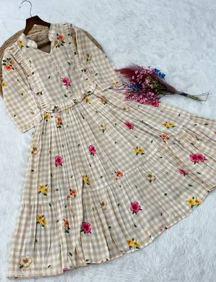 floral printed cotton midi dress 5
