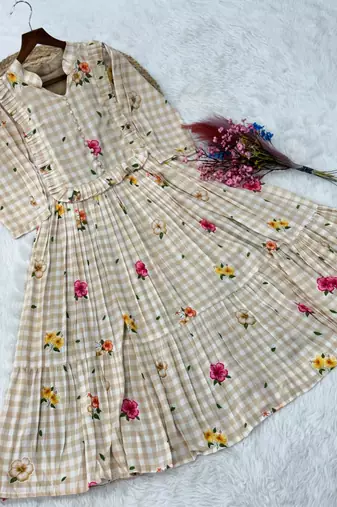floral printed cotton midi dress