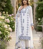 White Kurta bottom with dupatta dupatta