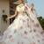 white organza printed lehenga choli with dupatta