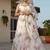 white organza printed lehenga choli with dupatta