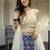 blue art silk printed lehenga choli with dupatta