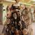 black organza printed lehenga choli with dupatta
