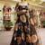 black organza printed lehenga choli with dupatta