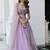 lavender organza printed lehenga choli with dupatta