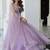 lavender organza printed lehenga choli with dupatta