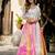 multicolor organza printed lehenga choli with dupatta
