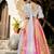 multicolor organza printed lehenga choli with dupatta