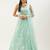 blue net embroidered lehenga choli with dupatta