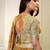 orange organza printed lehenga choli with dupatta