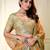 orange organza printed lehenga choli with dupatta