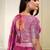 pink organza printed lehenga choli with dupatta