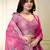 pink organza printed lehenga choli with dupatta