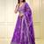 purple organza printed lehenga choli with dupatta