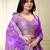 purple organza printed lehenga choli with dupatta