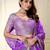 purple organza printed lehenga choli with dupatta