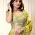 yellow organza printed lehenga choli with dupatta