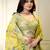 yellow organza printed lehenga choli with dupatta