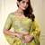 yellow organza printed lehenga choli with dupatta