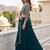 green georgette plain lehenga choli with dupatta