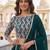 green georgette plain lehenga choli with dupatta