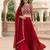 red georgette plain lehenga choli with dupatta