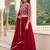 red georgette plain lehenga choli with dupatta
