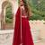 red georgette plain lehenga choli with dupatta