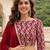 red georgette plain lehenga choli with dupatta