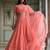 peach georgette embroidered lehenga choli with dupatta