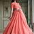 peach georgette embroidered lehenga choli with dupatta