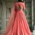 peach georgette embroidered lehenga choli with dupatta