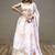 orange organza embroidered lehenga choli with dupatta
