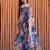 blue organza embroidered lehenga choli with dupatta
