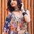 blue organza embroidered lehenga choli with dupatta