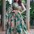 green organza embroidered lehenga choli with dupatta