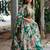 green organza embroidered lehenga choli with dupatta