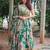 green organza embroidered lehenga choli with dupatta