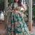 green organza embroidered lehenga choli with dupatta