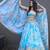 sky blue organza embroidered lehenga choli with dupatta