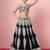 black georgette embroidered lehenga choli with dupatta