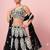 black georgette embroidered lehenga choli with dupatta