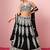 black georgette embroidered lehenga choli with dupatta