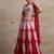 red georgette embroidered lehenga choli with dupatta