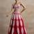 red georgette embroidered lehenga choli with dupatta