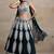 turquoise georgette embroidered lehenga choli with dupatta