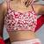 red georgette embroidered lehenga choli with dupatta
