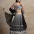 black georgette embroidered lehenga choli with dupatta